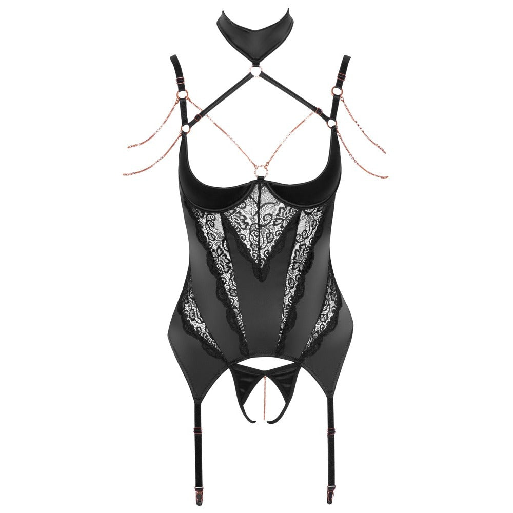 premium abierta fina open basque set with chains