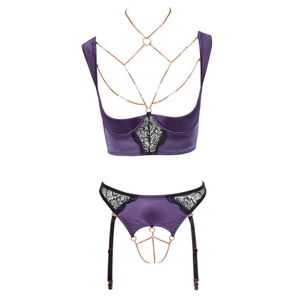 premium abierta fina shelf bra set
