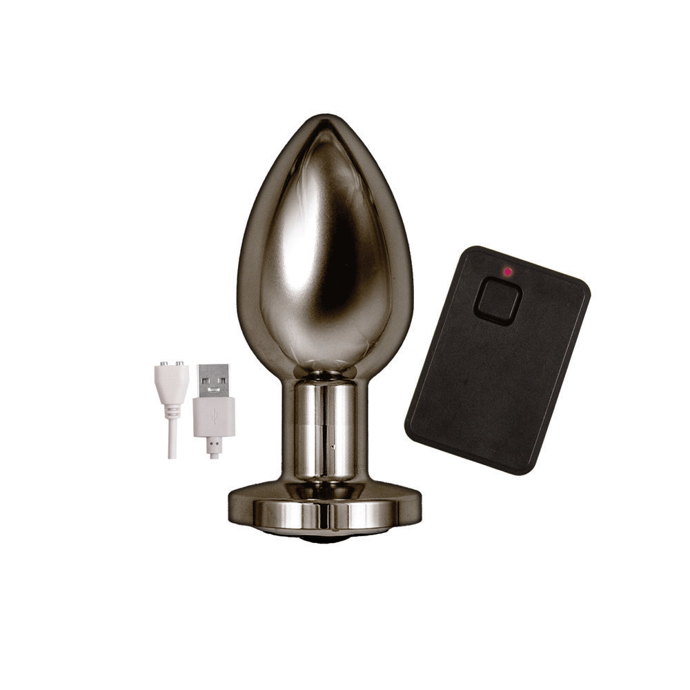 premium ass sation remote vibrating butt plug black