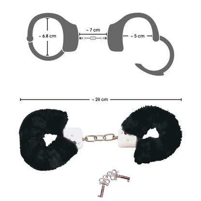 premium bad kitty black plush handcuffs
