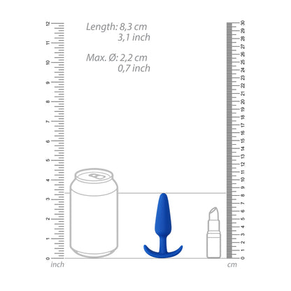 premium beginners size slim butt plug blue