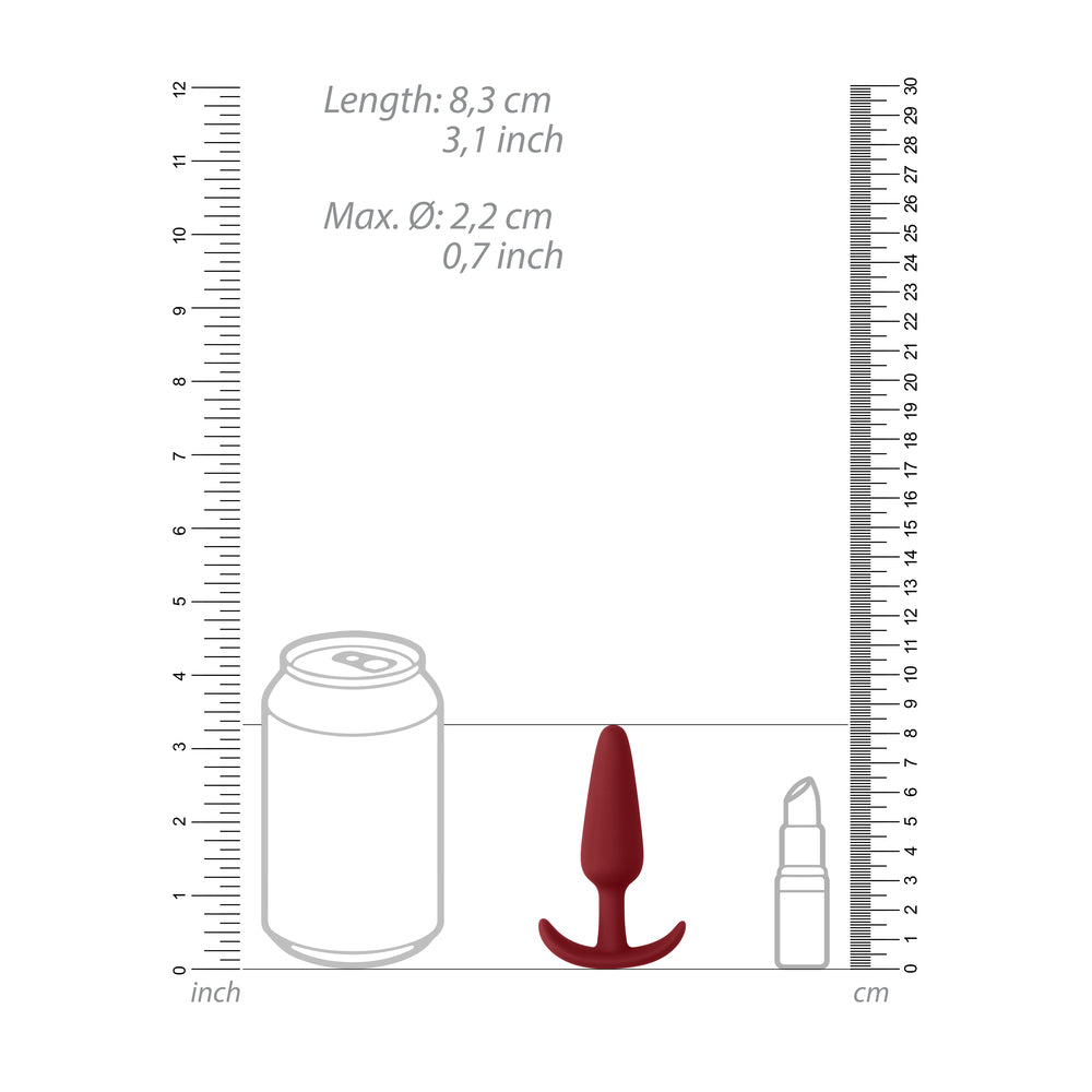 premium beginners size slim butt plug red