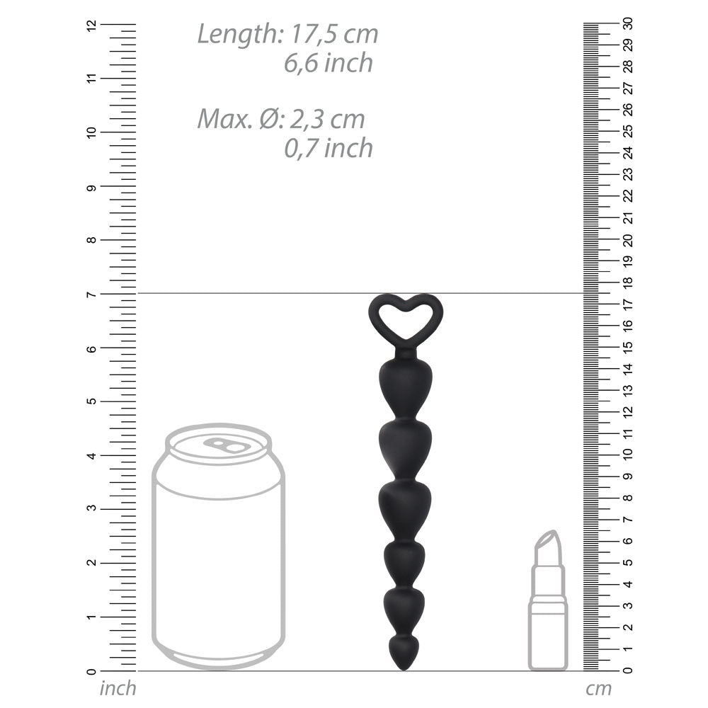 premium black silicone anal beads