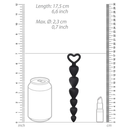premium black silicone anal beads