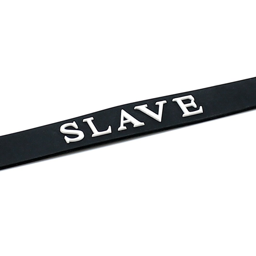 premium black silicone slave collar