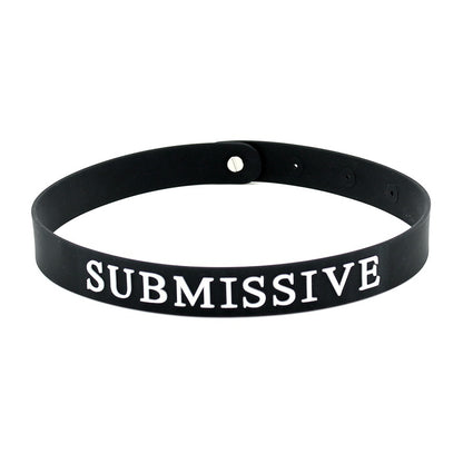 premium black silicone submissive collar