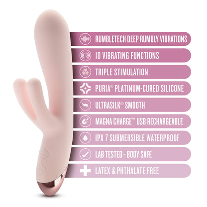 premium blush elora pink triple stimulation vibe