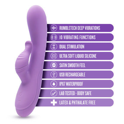 premium blush evelyn powerful dual stimulator vibe