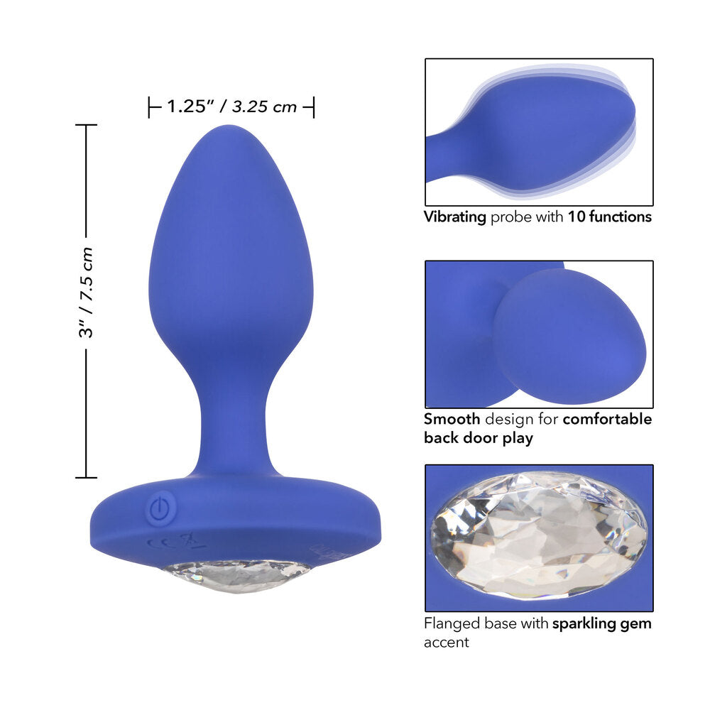 premium cheeky gems medium rechargeable vibrating butt plug