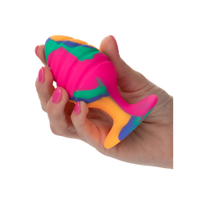premium cheeky large swirl tie dye butt plug