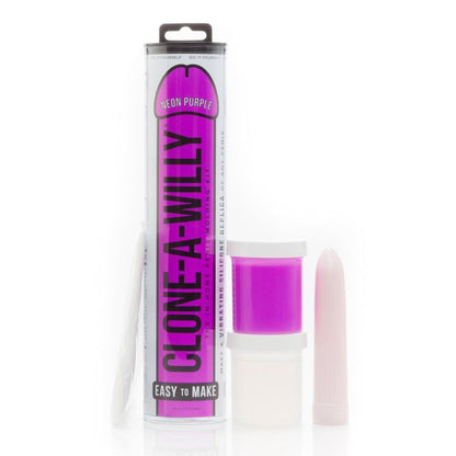premium clone a willy neon purple silicone vibrator