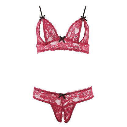 premium cottelli bra set open cup and crotchless set