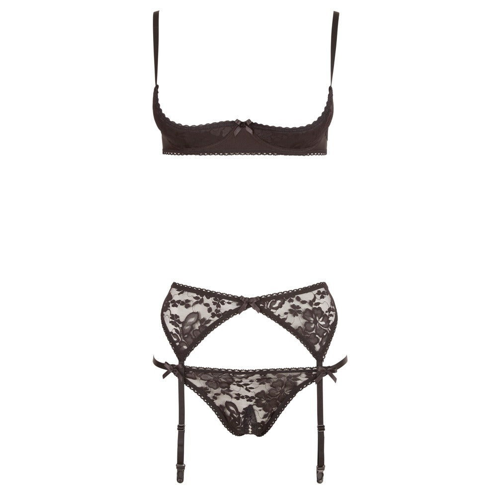 premium cottelli collection black half bra set