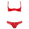 Cottelli Collection Red Lace Open Bra Set