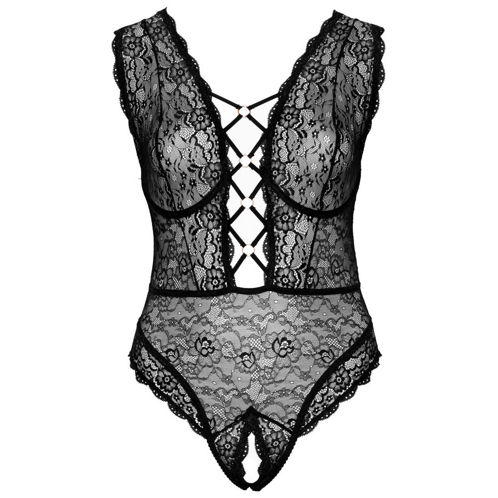 premium cottelli curve open crotch body