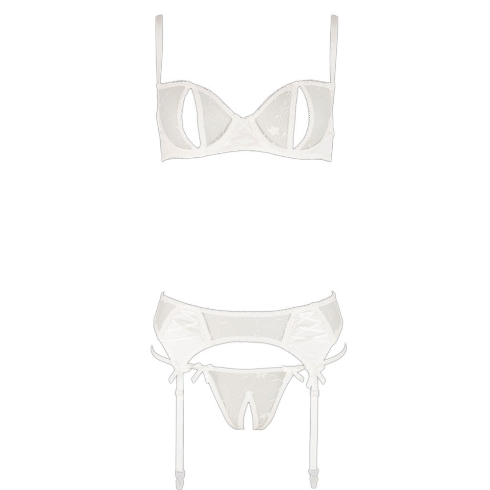 premium cottelli delicate bra set white