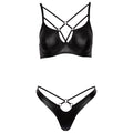 premium cottelli matte black bra set