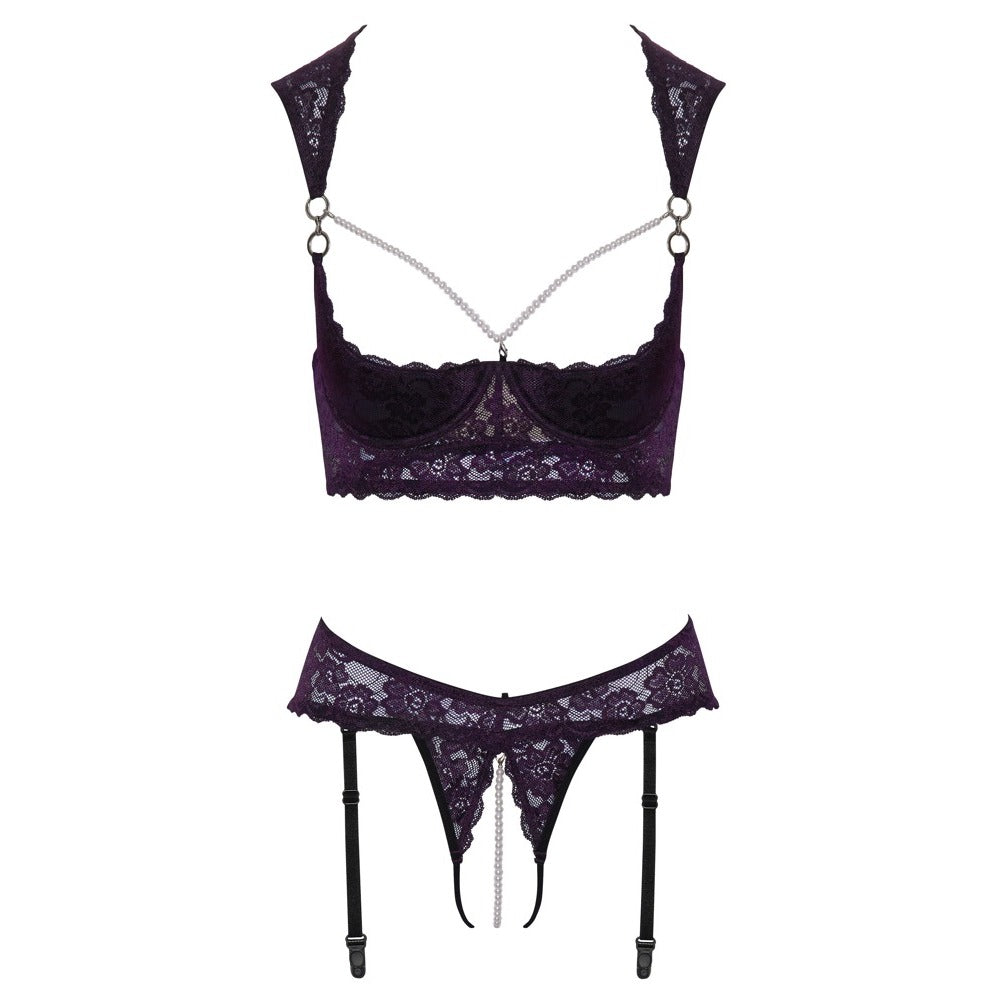 premium cupless and crotchless bra set