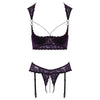Cupless and Crotchless Bra Set