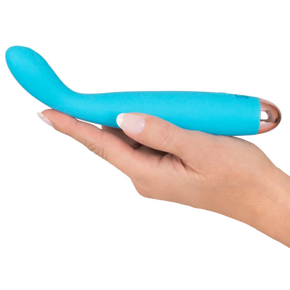 premium cuties silk touch rechargeable mini vibrator blue