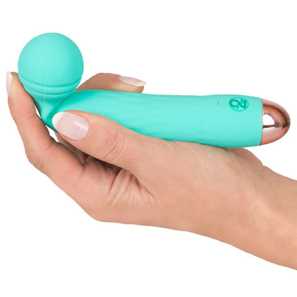 premium cuties silk touch rechargeable mini vibrator green