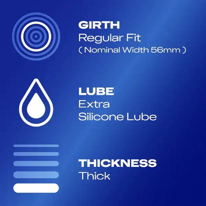premium durex extra safe regular fit condoms 3 pack