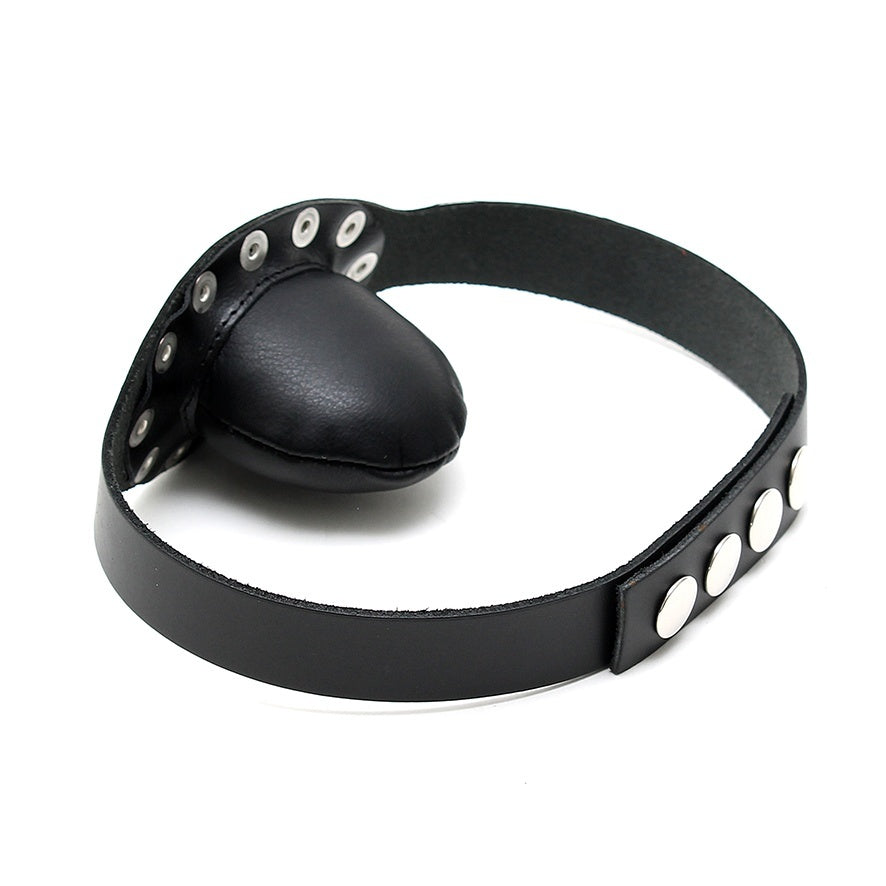 premium leather gag with studs