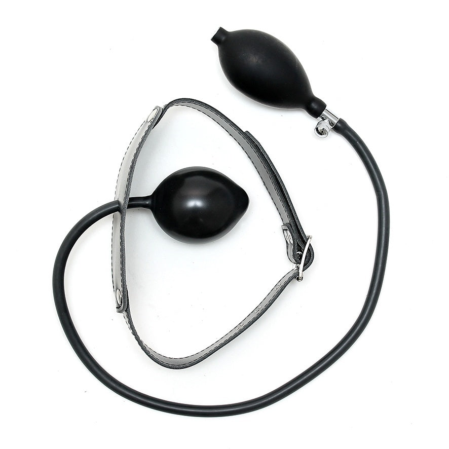 premium leather inflatable gag