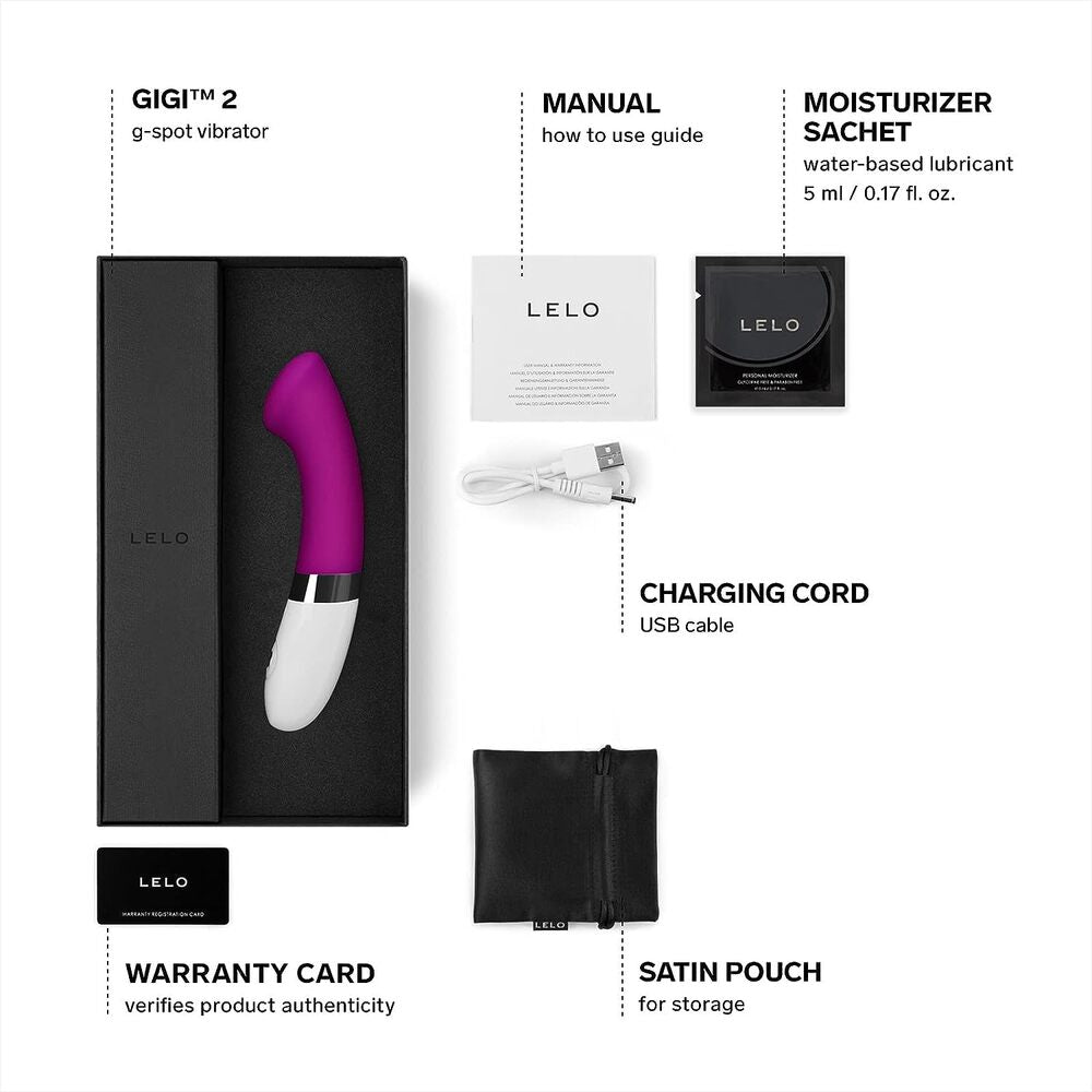 premium lelo gigi 2 deep rose g spot vibrator