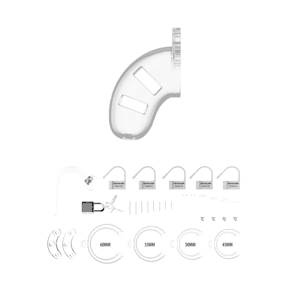 premium man cage 10 male 3 5 inch clear chastity cage with anal plug