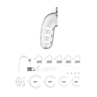 premium man cage 12 male 5 5 inch clear chastity cage with anal plug