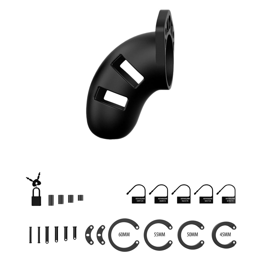 premium man cage 20 male 3 5 inch black silicone chastity cage