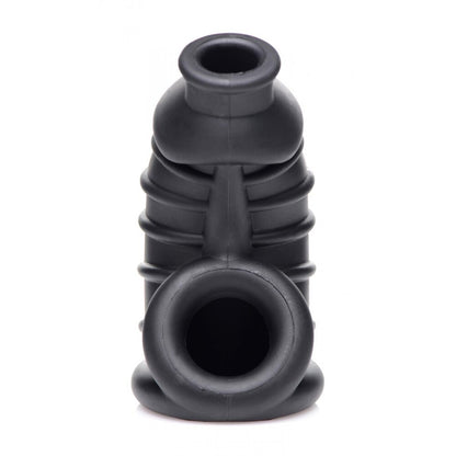 premium master series dark chamber silicone chastitys cage