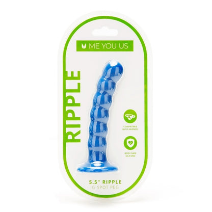 premium me you us 5 5 inch ripple g spot peg dildo