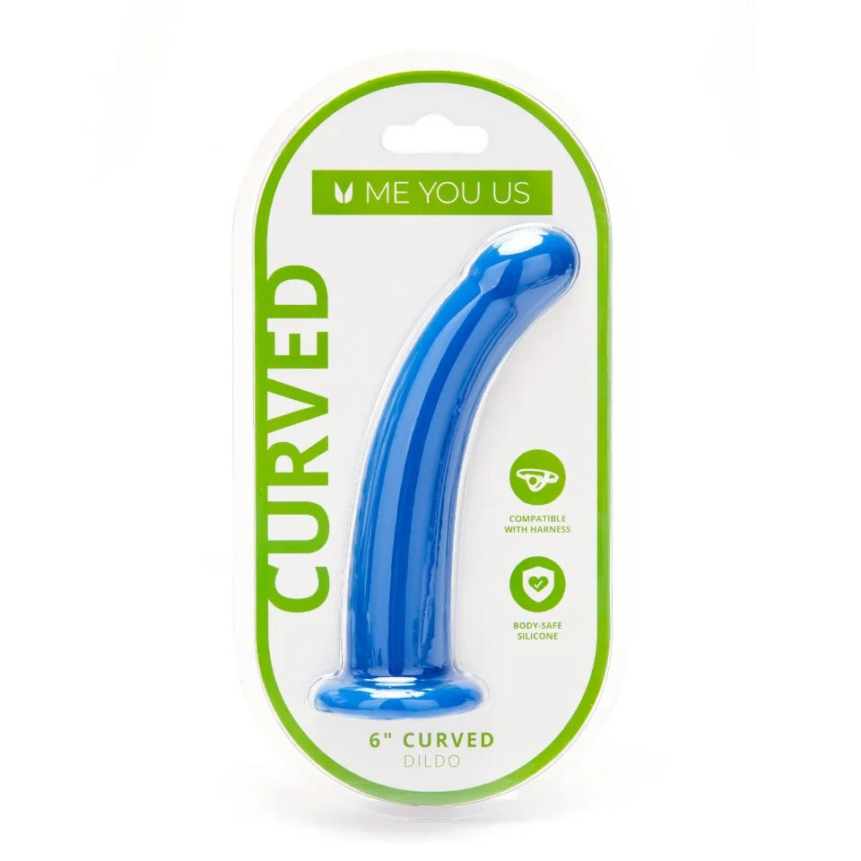 premium me you us 6 inch curved silicone dildo