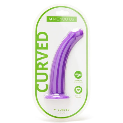 premium me you us 7 inch curved silicone dildo