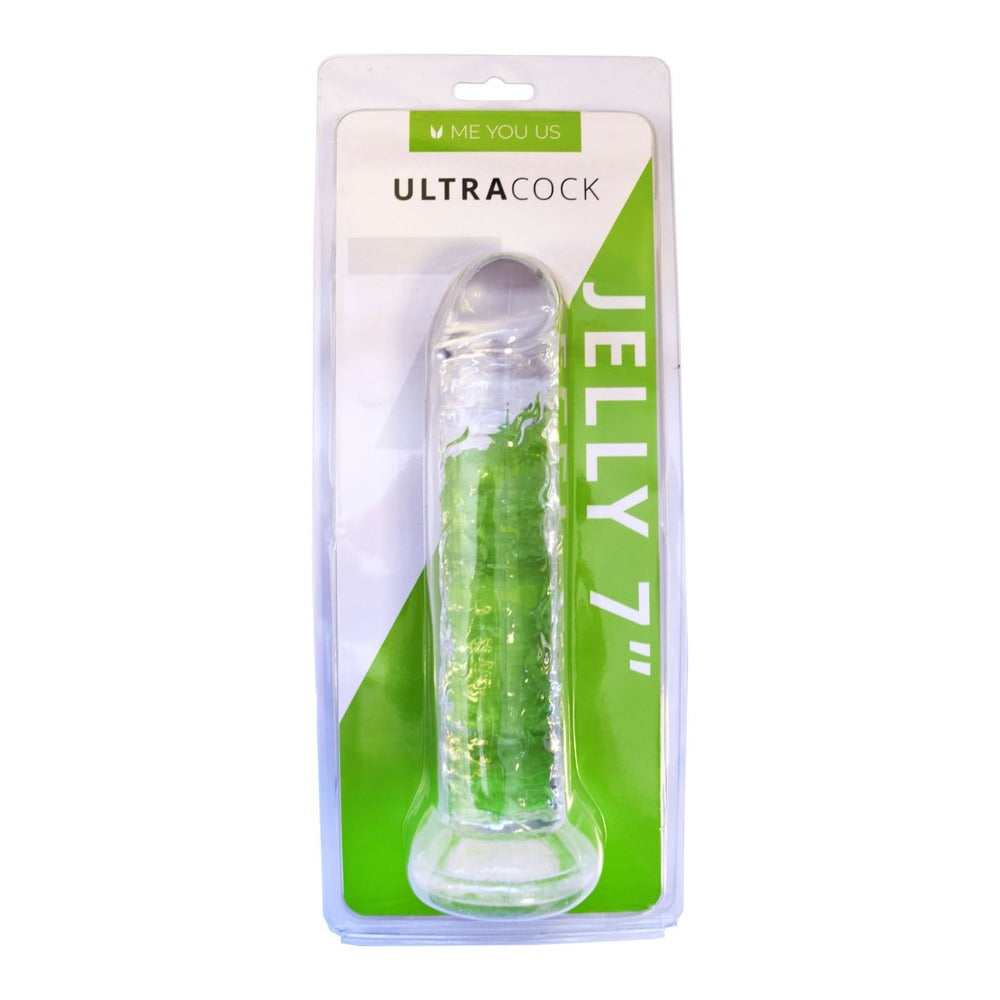 premium me you us ultra cock clear jelly 7 inch dong