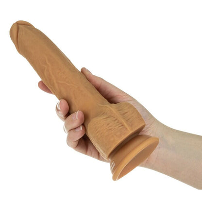 premium naked attraction 9 inch thrusting dildo caramel