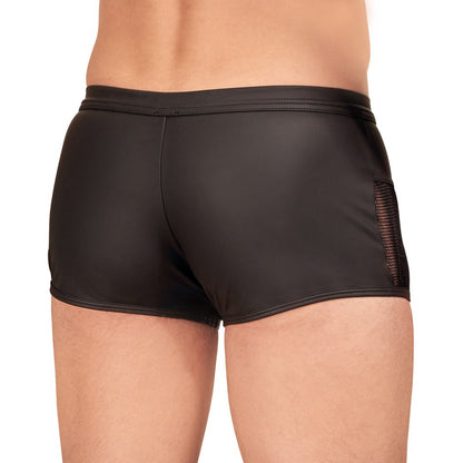 premium nek matte look pants with zip opening black