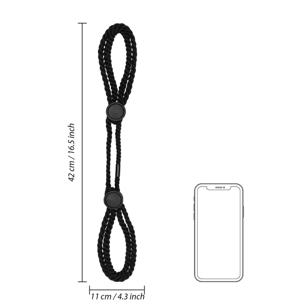 premium ouch adjustable rope hand cuffs