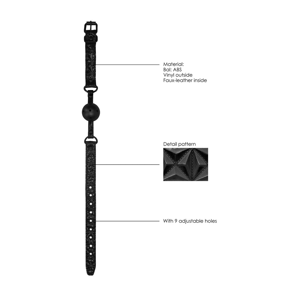 premium ouch breathable luxury black ball gag