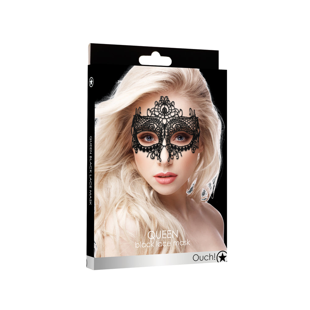 premium ouch queen black lace mask