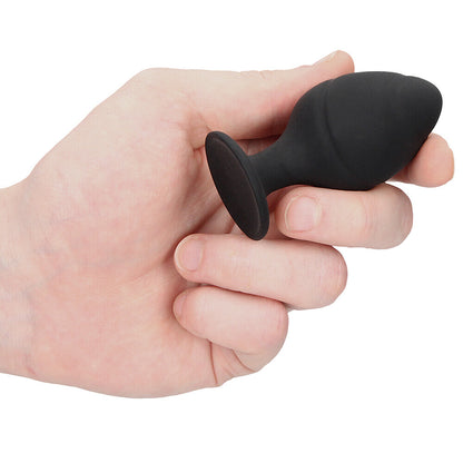 premium ouch silicone swirled butt plug set black