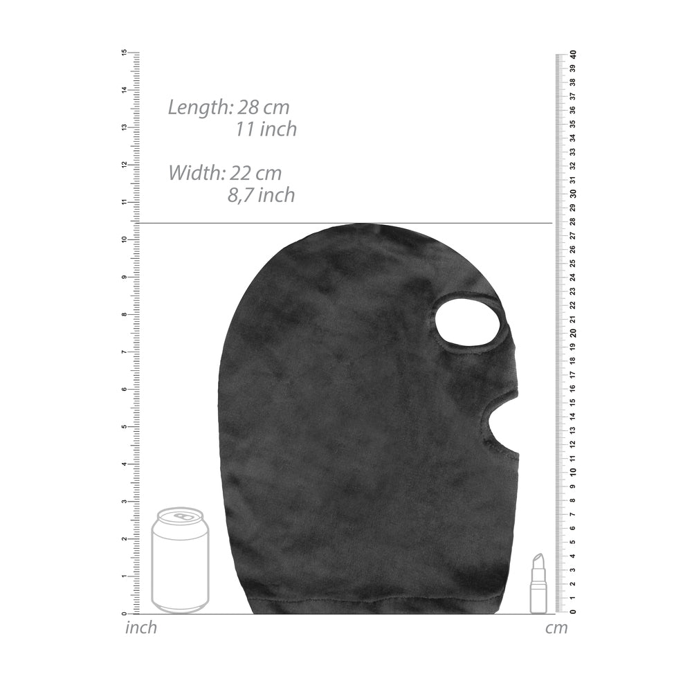premium ouch velvet mask with eye and mouth opening