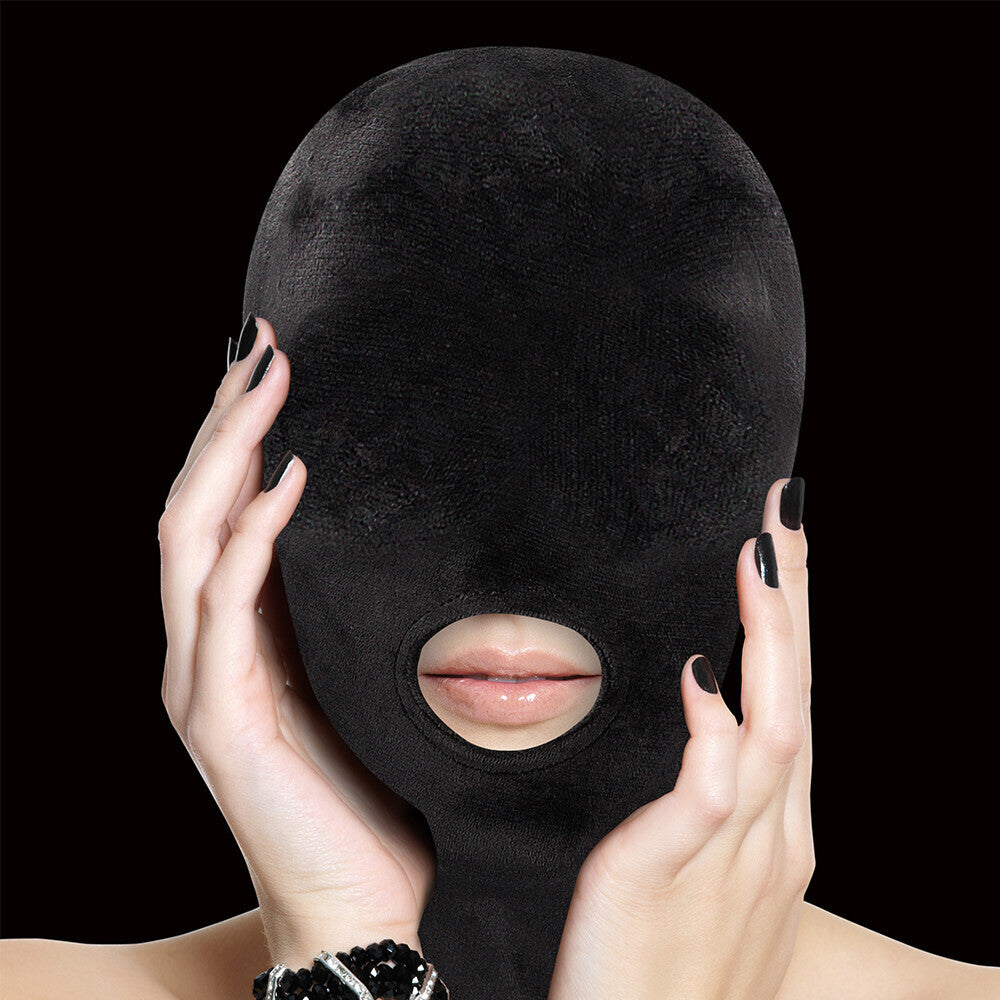 premium ouch velvet mask with mouth opening