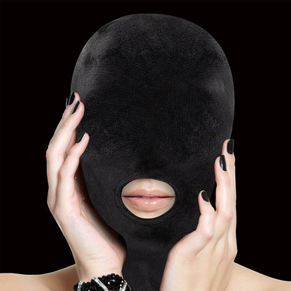 premium ouch velvet mask with mouth opening