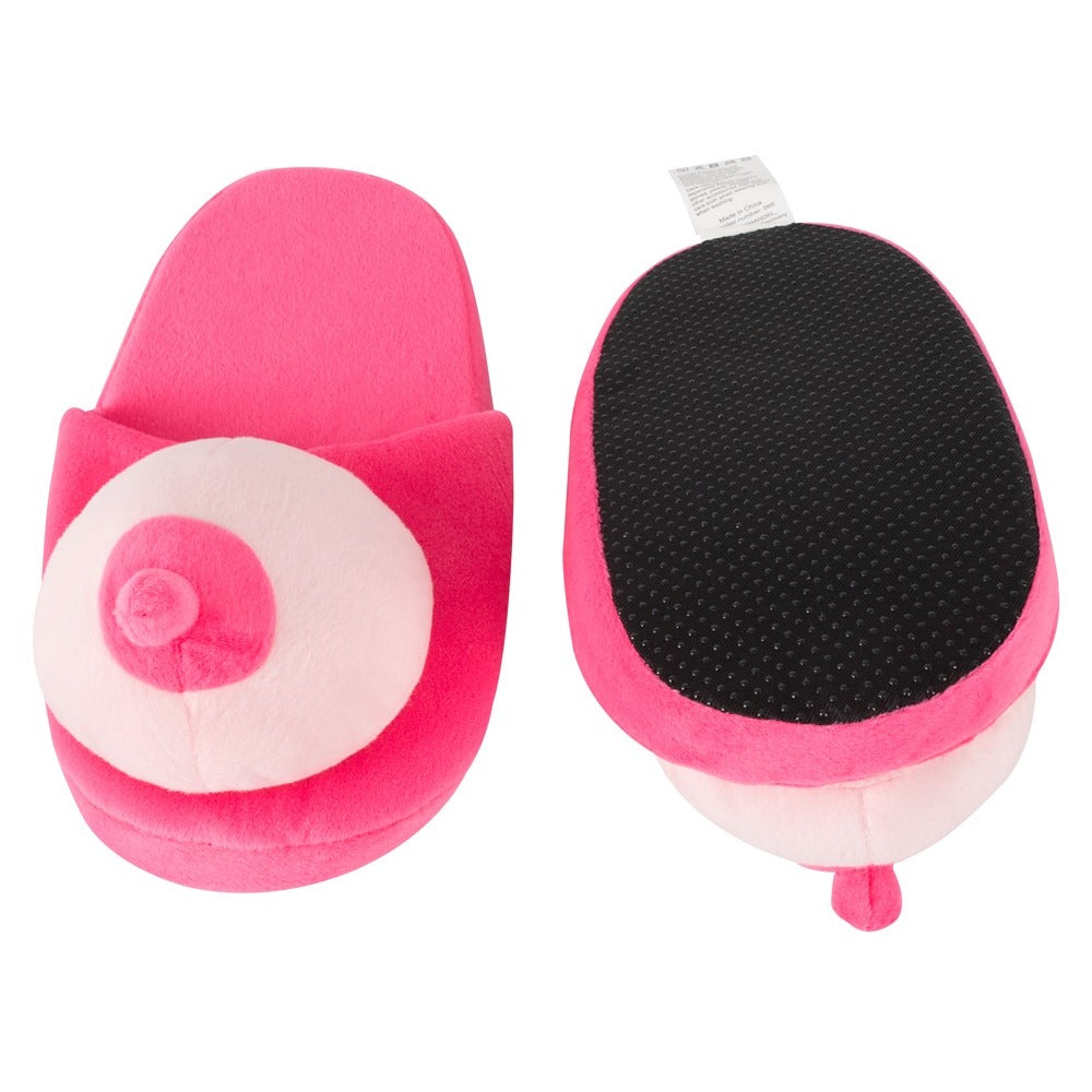 premium pink boob slippers