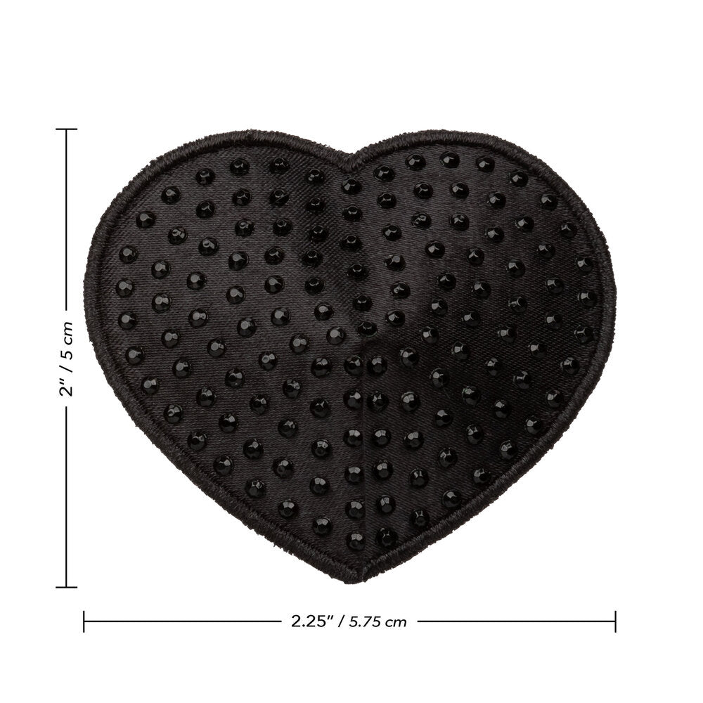 premium radiance black heart pasties
