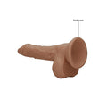 premium realrock 7 inch dong with testicles flesh tan