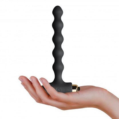 premium rocks off pearls petite sensations black butt plug
